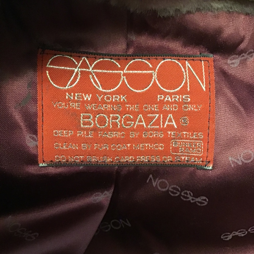 Vintage Sasson Borgazia Fur Coat Purple - Picture 6 of 8